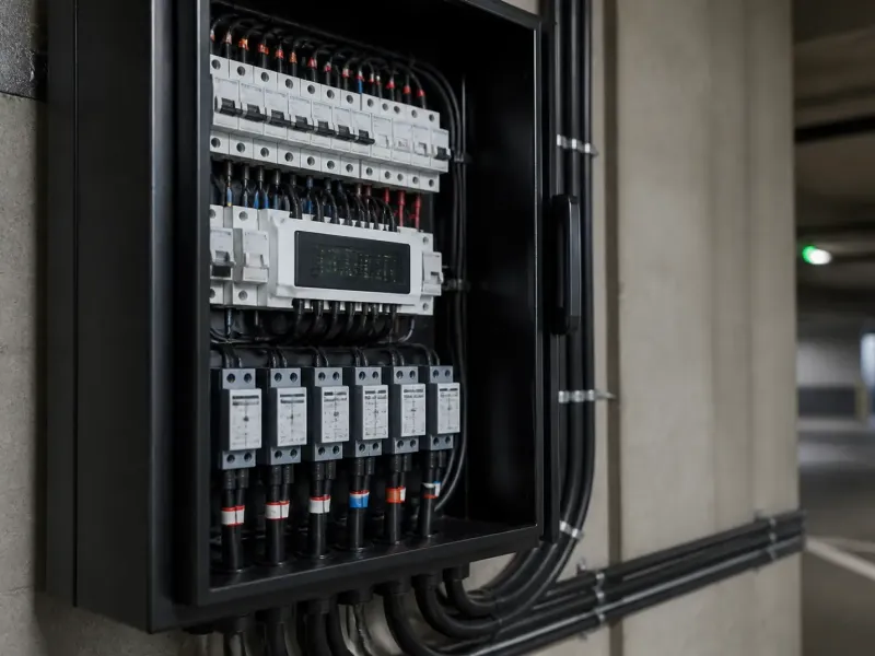 Coffret de gestion de puissance alimentant plusieurs bornes de recharge